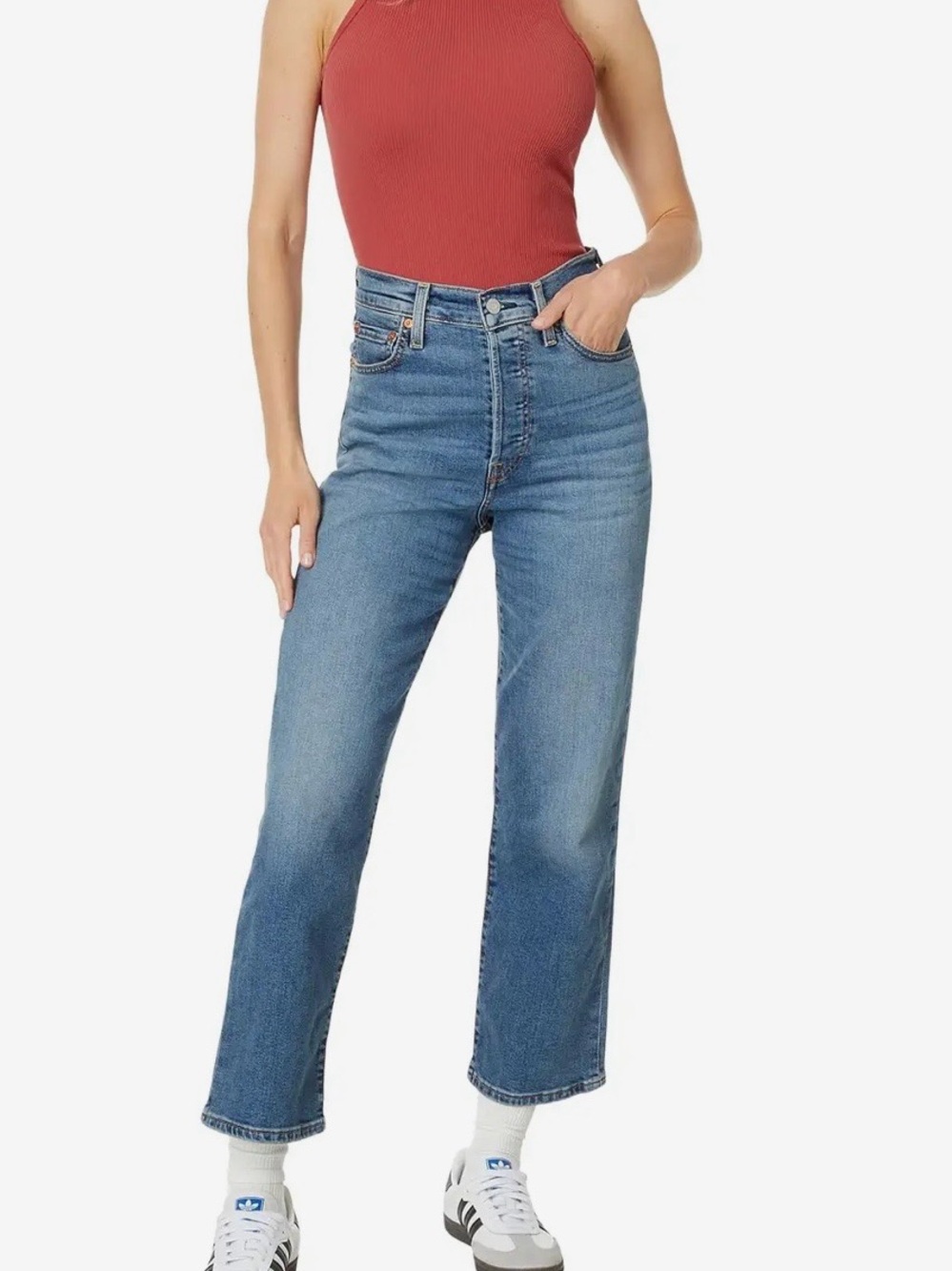 Levi’s Ribcage High-Rise Straight Ankle Jeans Women’s Size 27